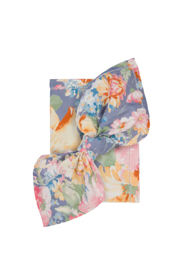 byTiMo Napkin Blue Floral - hvittrad.no