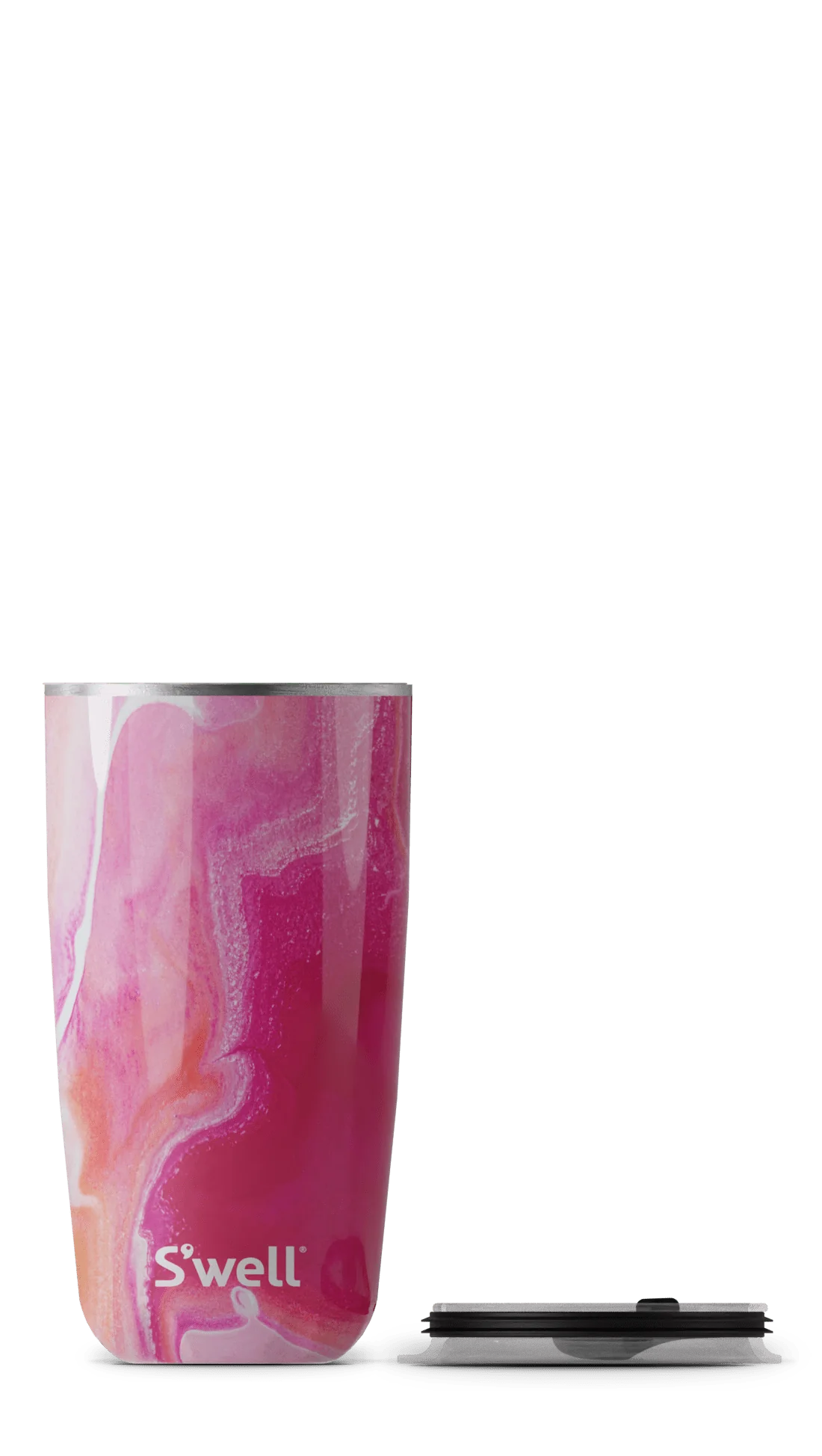 Rose Agate Tumbler With Lid 18oz/530ml