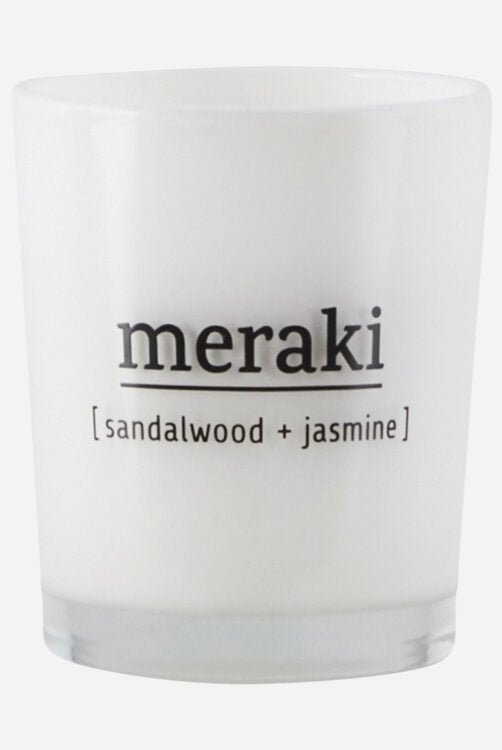 Meraki Scented Candle - Sandalwood & Jasmine 15g - hvittrad.no