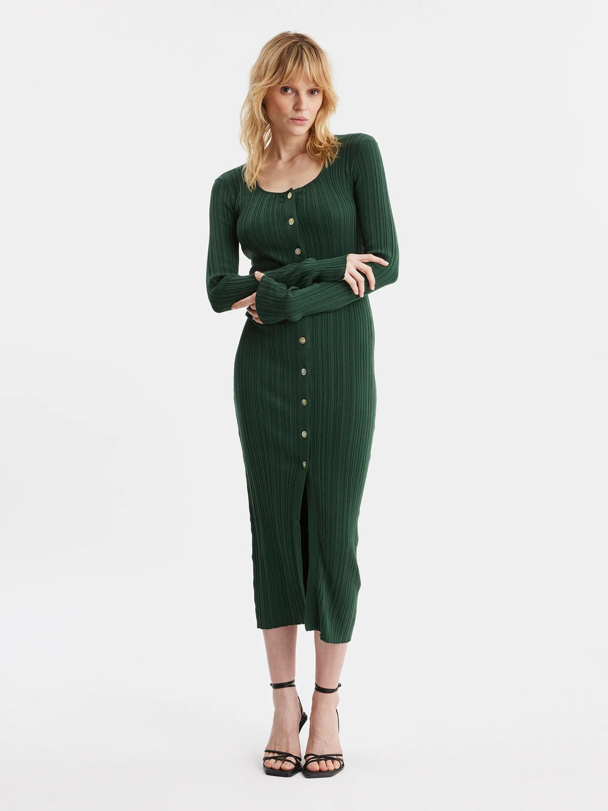 Tanya Knit Dress Dk. Green