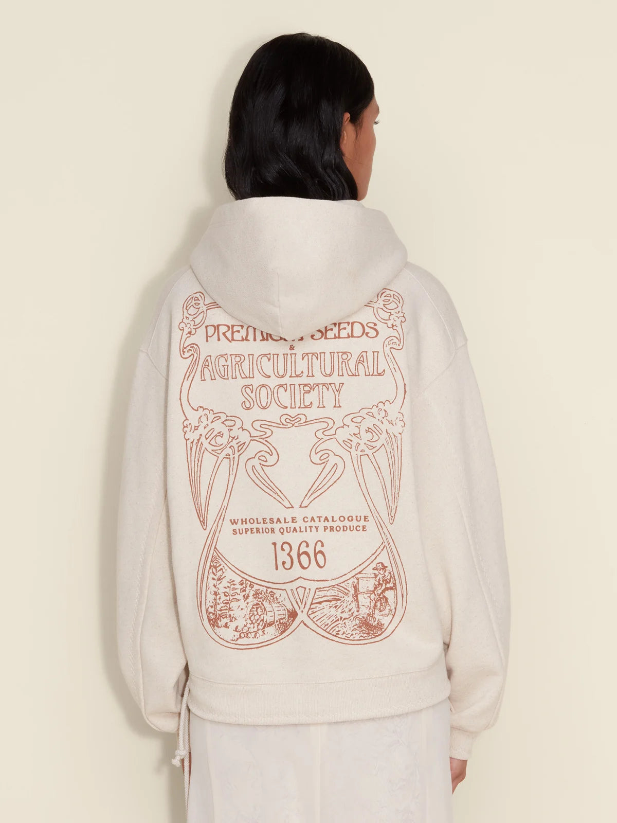 Holzweiler W. Tide Society Hoodie Sand Mix - hvittrad.no