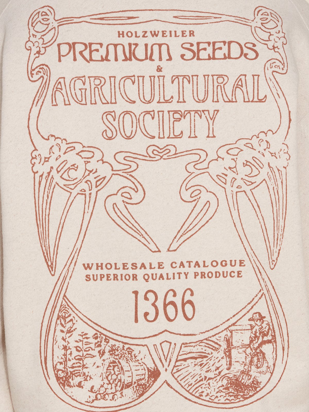 Holzweiler W. Tide Society Hoodie Sand Mix - hvittrad.no