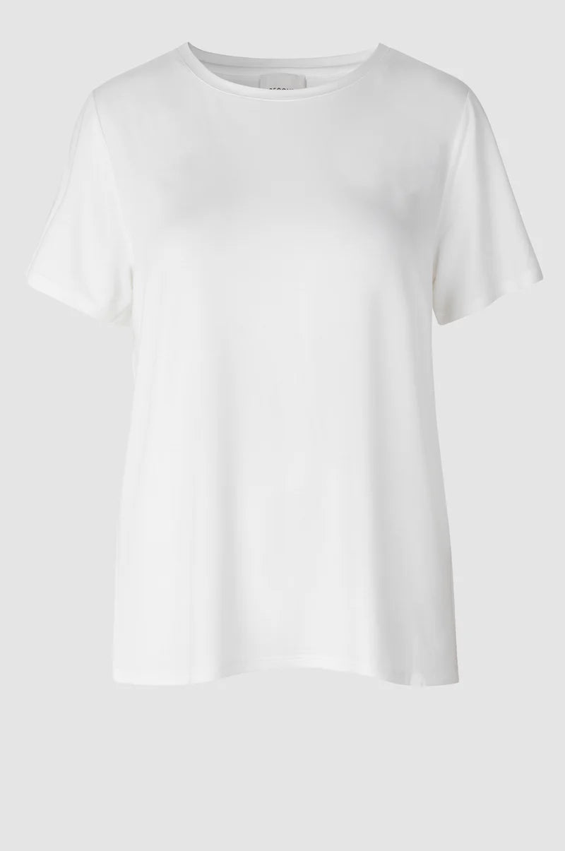 Second Female Ello New SS Tee White - hvittrad.no