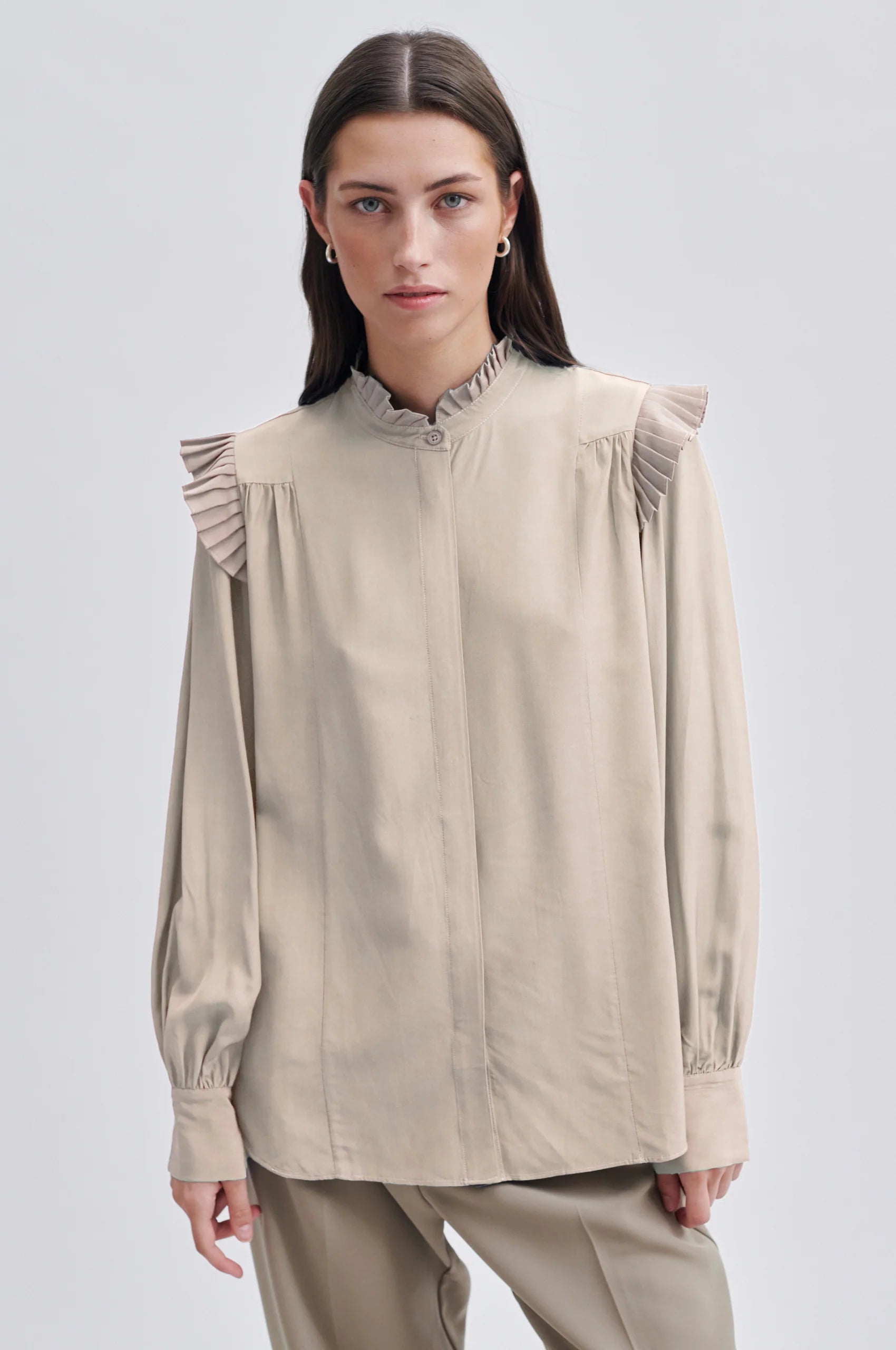 Second Female Kaia Shirt French Oak - hvittrad.no