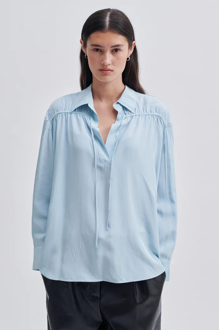 Second Female Cibelle Tunic Blouse Starlight Blue - hvittrad.no