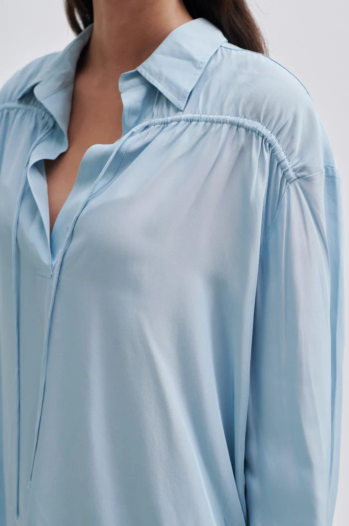 Second Female Cibelle Tunic Blouse Starlight Blue - hvittrad.no