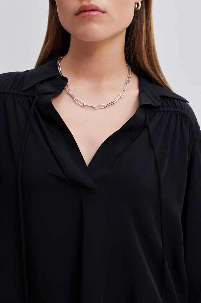 Second Female Cibelle Tunic Blouse Black - hvittrad.no