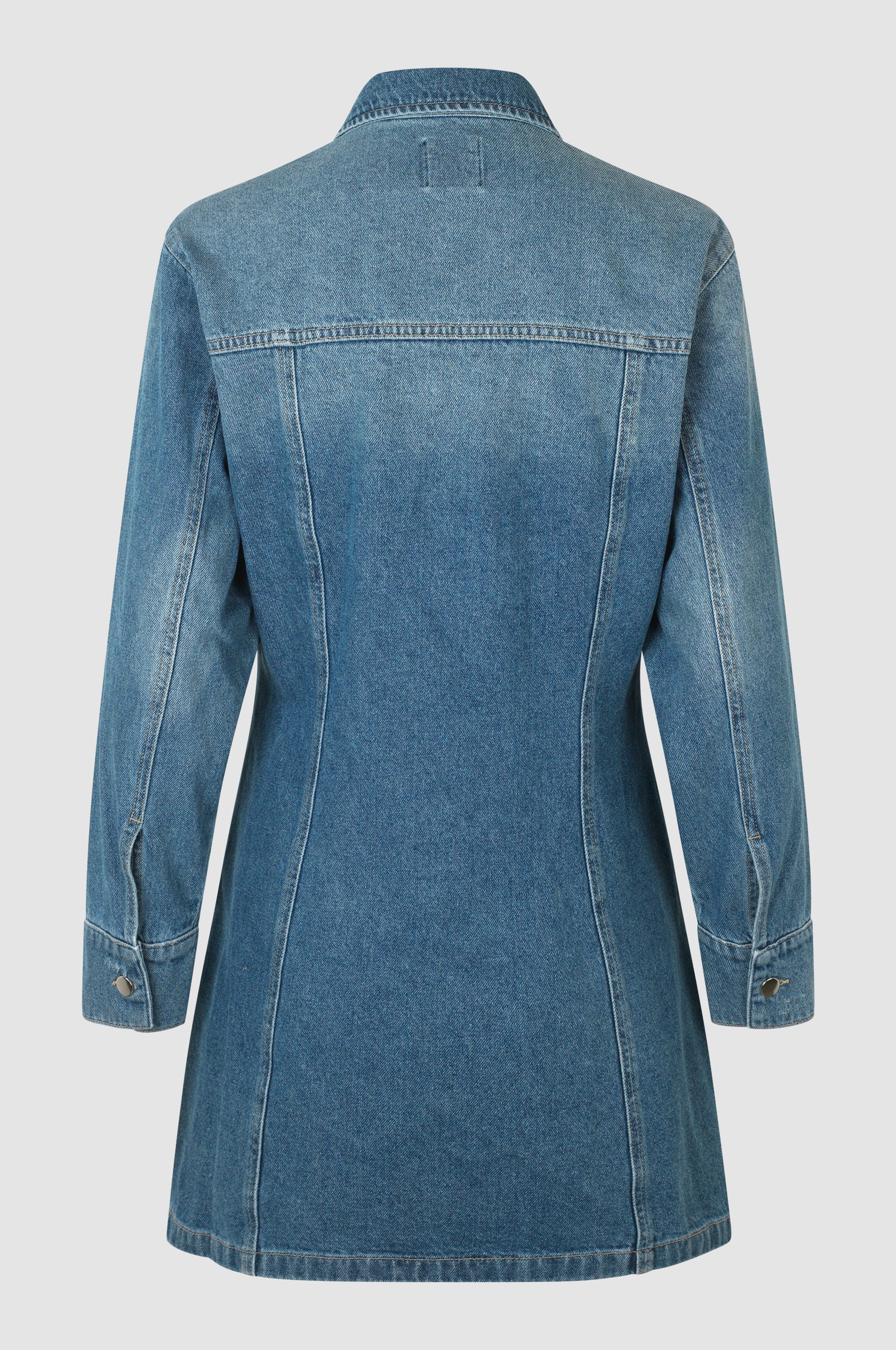 Second Female Kylie Dress Denim Blue - hvittrad.no