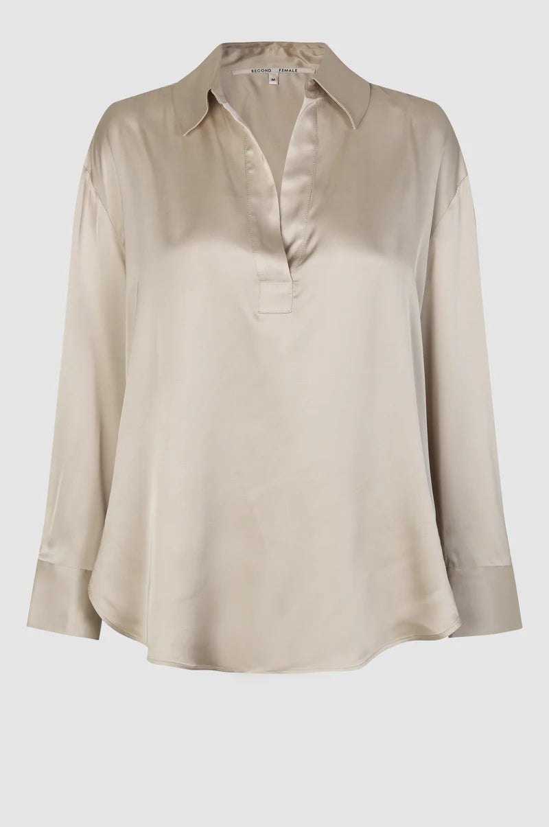 Second Female Galla Blouse French Oak - hvittrad.no