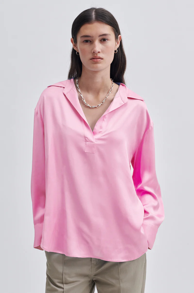 Second Female Galla Blouse Begonia Pink - hvittrad.no