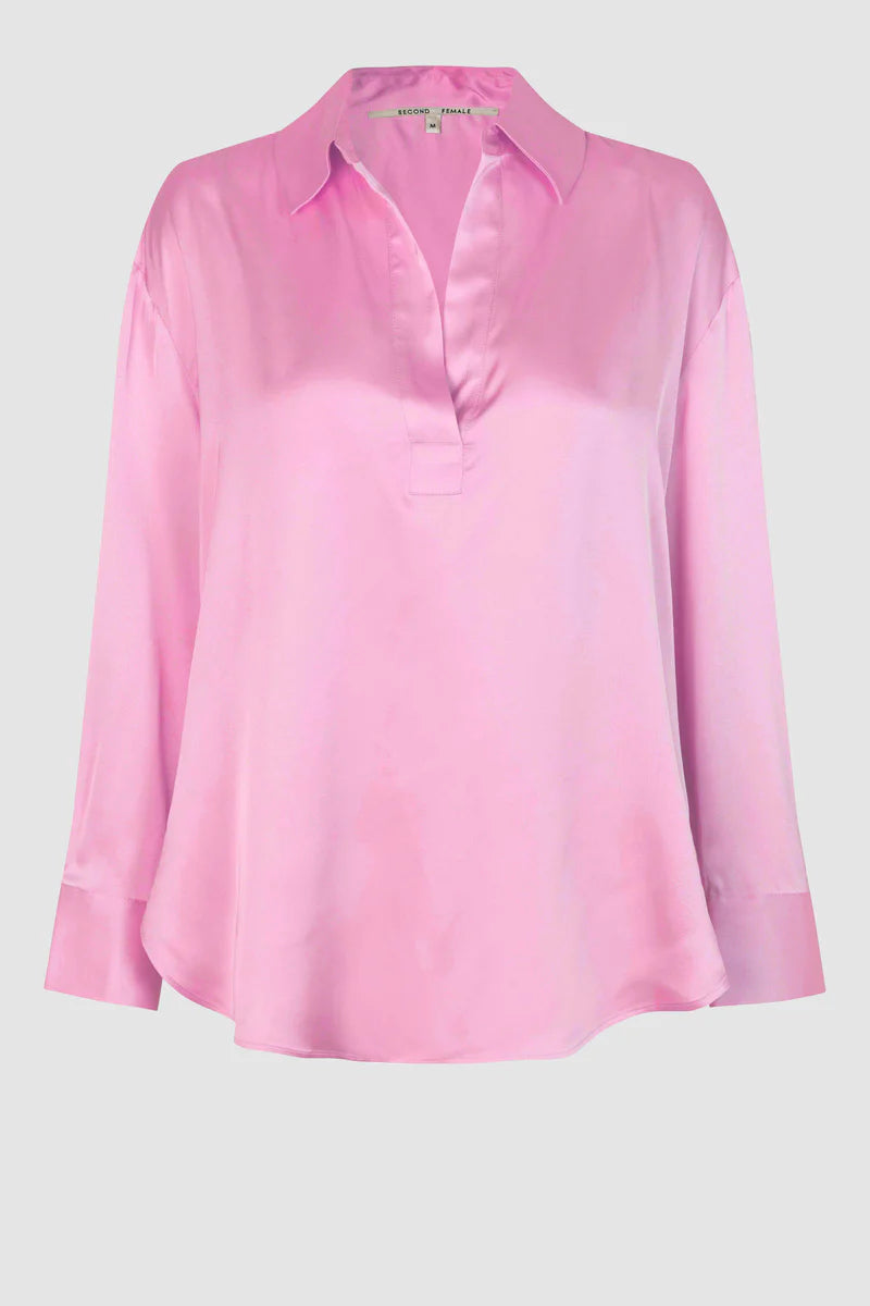 Second Female Galla Blouse Begonia Pink - hvittrad.no