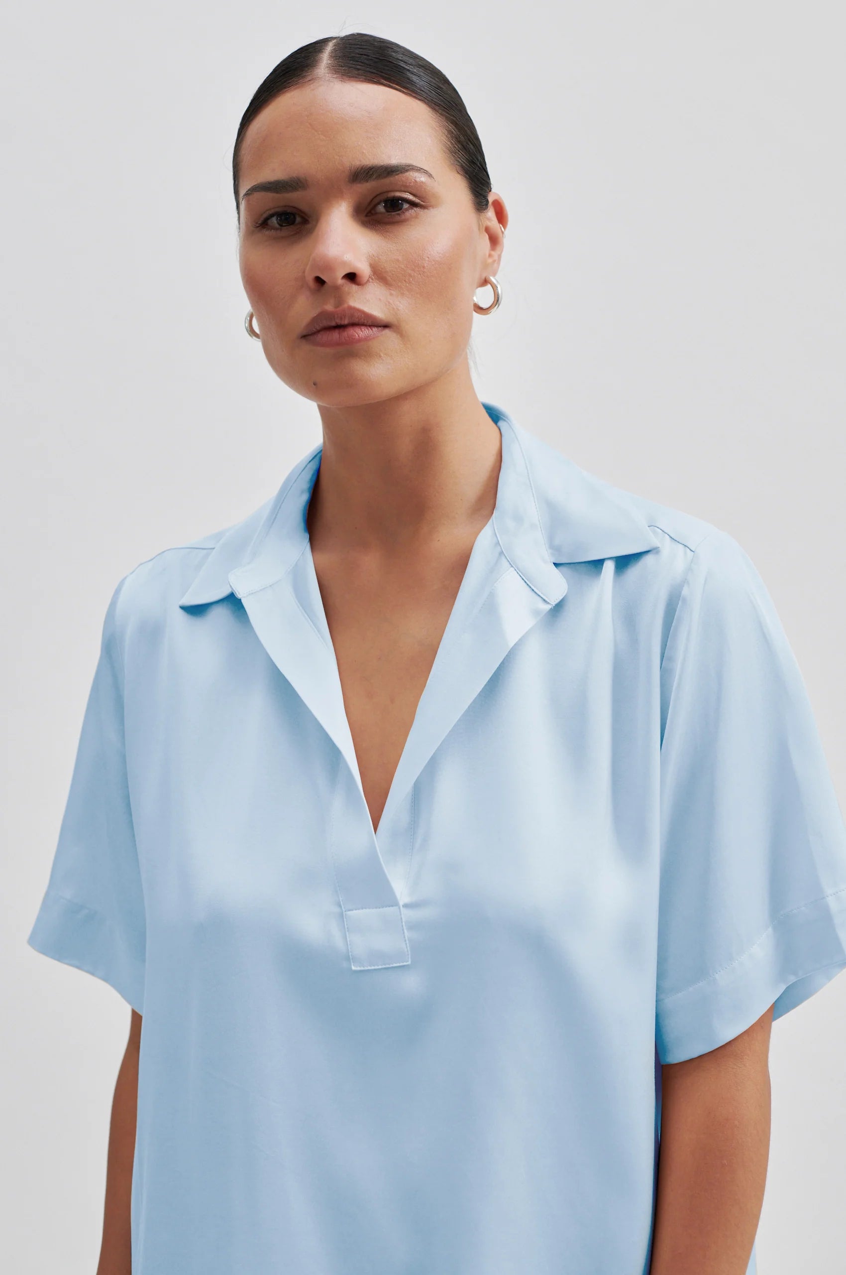 Second Female Bardi Blouse Ice Water - hvittrad.no