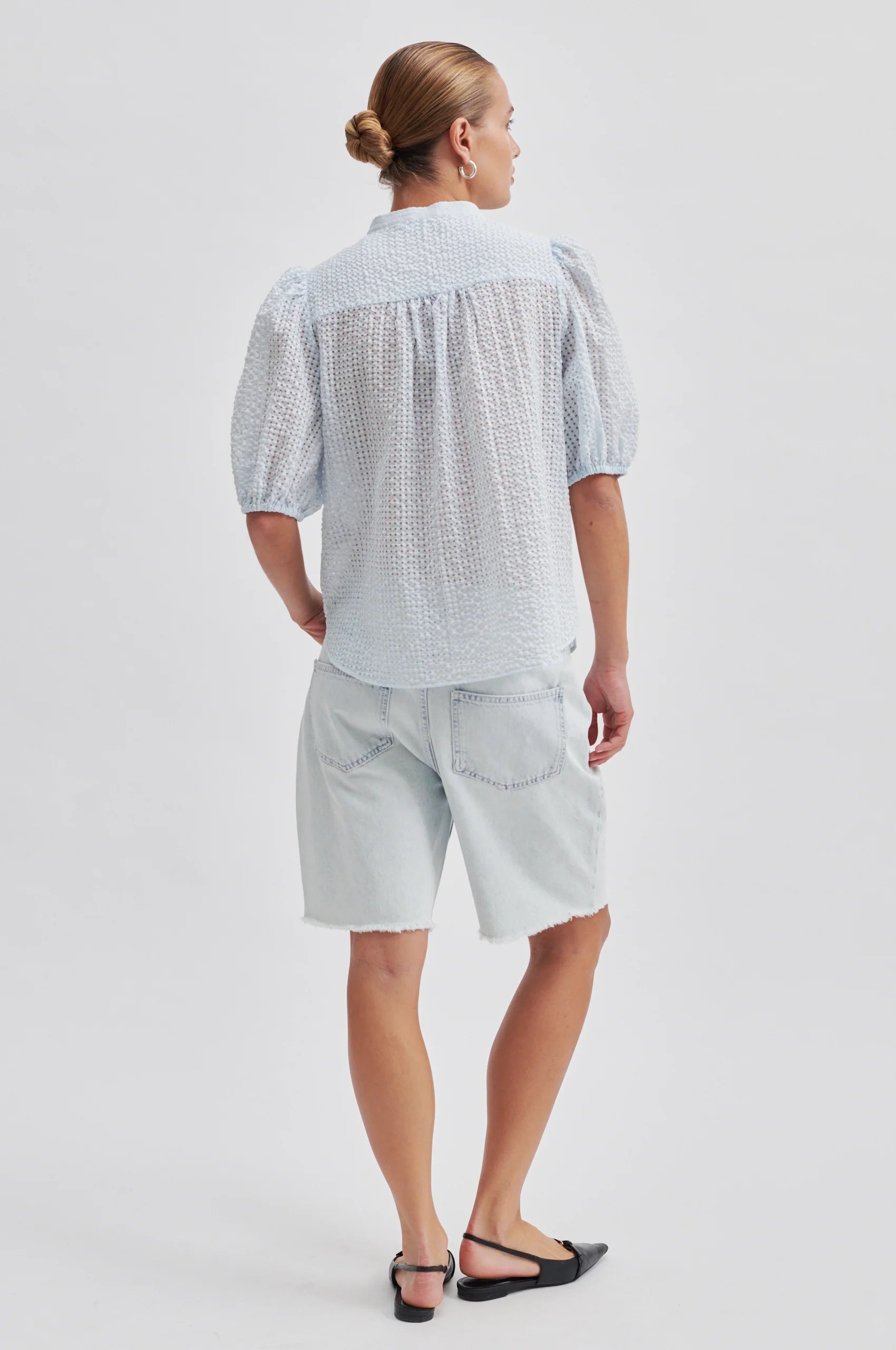 Second Female Tascha Shirt Ice Water - hvittrad.no