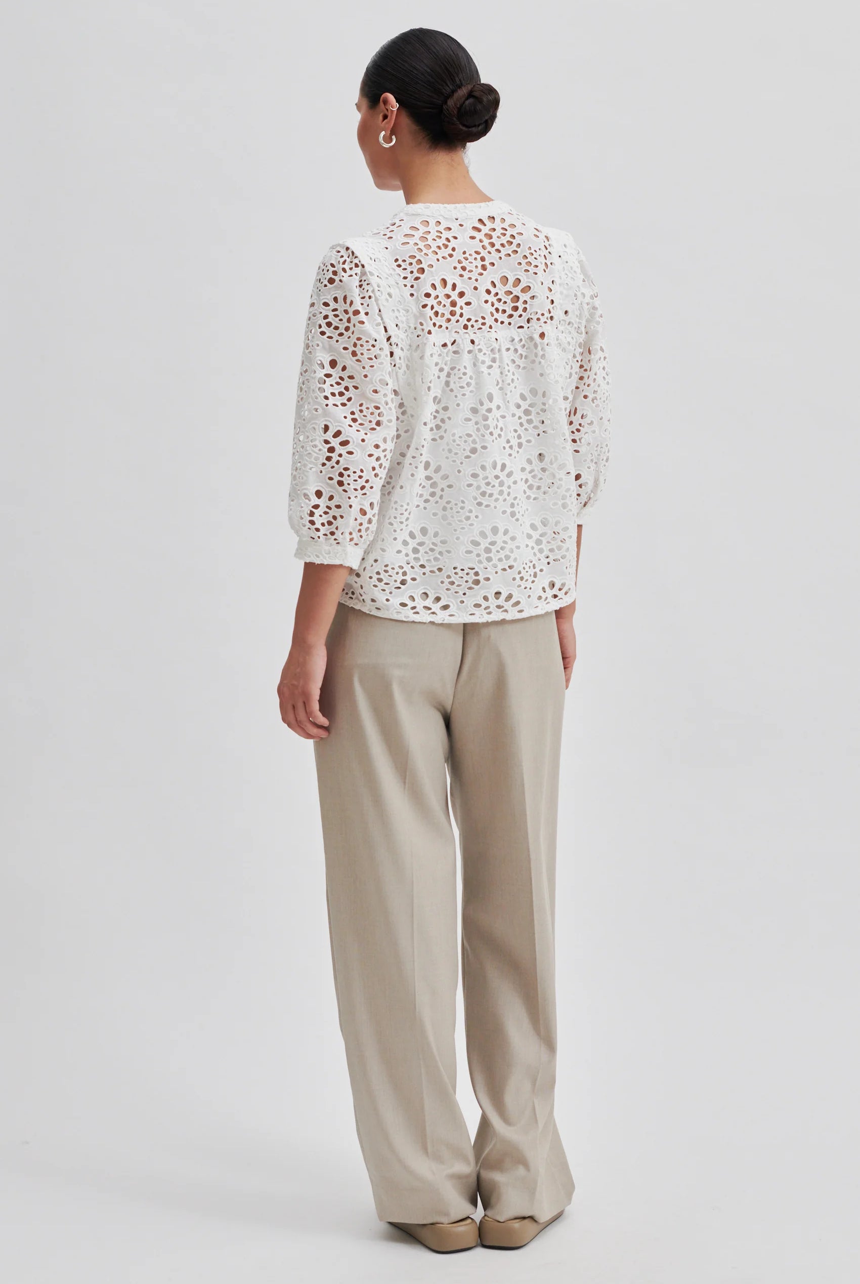 Second Female Stefanie Blouse White - hvittrad.no