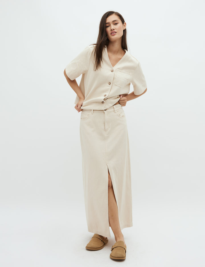 mbym Humla-M Lalette Skirt Nature Look - hvittrad.no