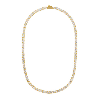 Tennis Necklace Pale Gold