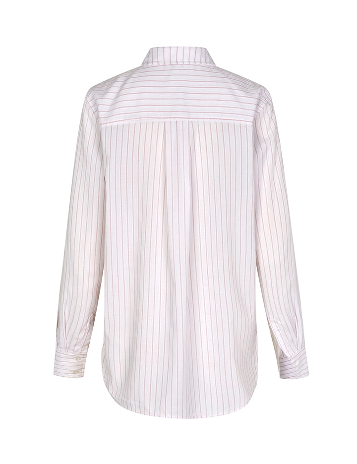 Mbym Dalinna-M Shirt Rose Darlene Stripe - hvittrad.no