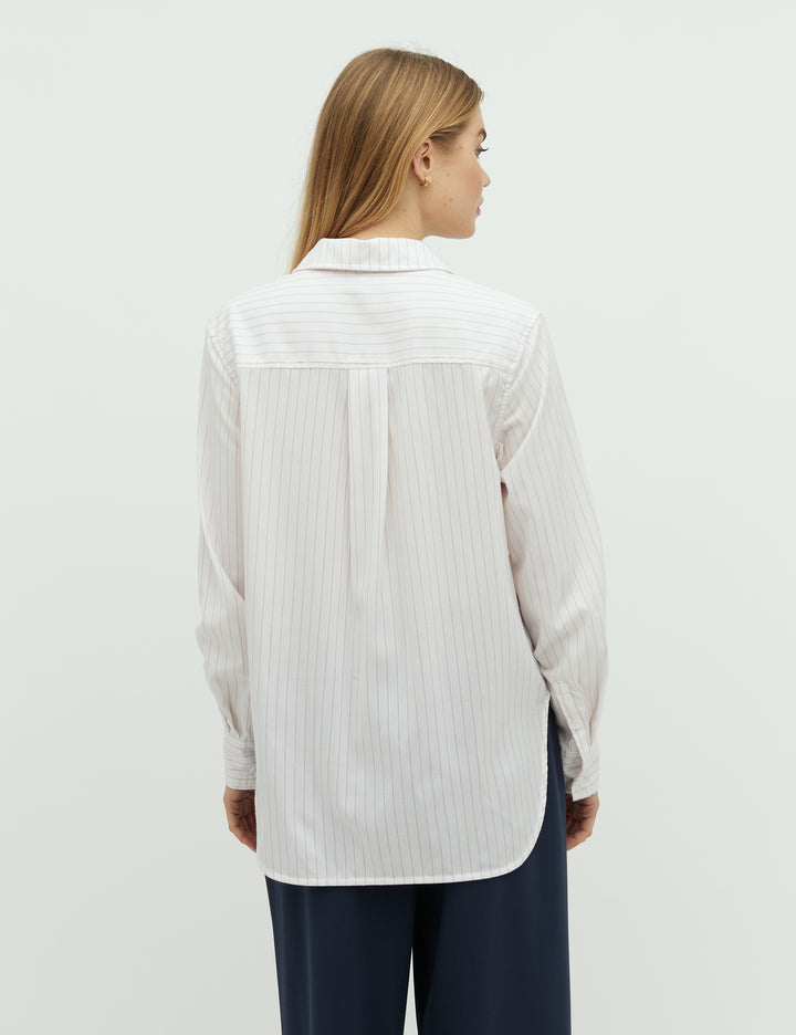 Mbym Dalinna-M Shirt Rose Darlene Stripe - hvittrad.no