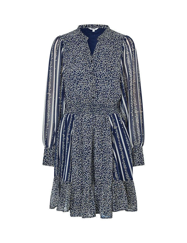 Mbym Fiala-M Dress Bonnie Print - hvittrad.no