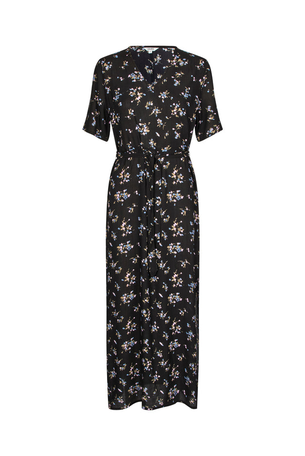 Mbym Sloana-M Dress Black Revana Print - hvittrad.no