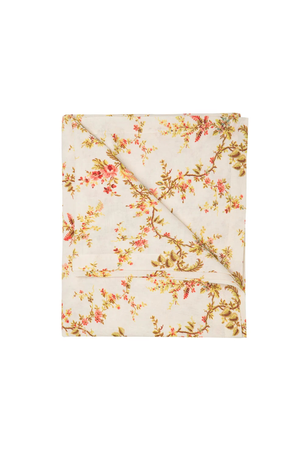 byTiMo Table Cloth Linen 140x300cm Flower Branch - hvittrad.no