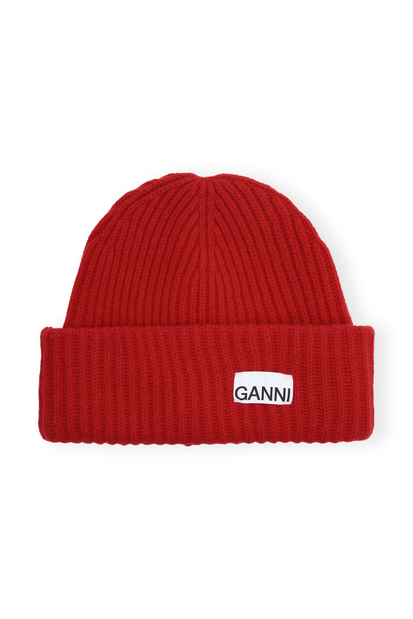 Structured Rib Beanie Racing Red