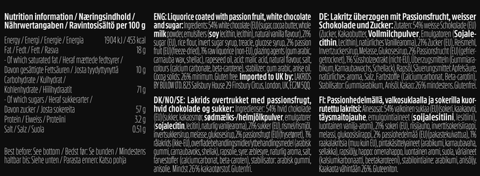 Lakrids by Bülow Egg B Passion Fruit 480g - hvittrad.no
