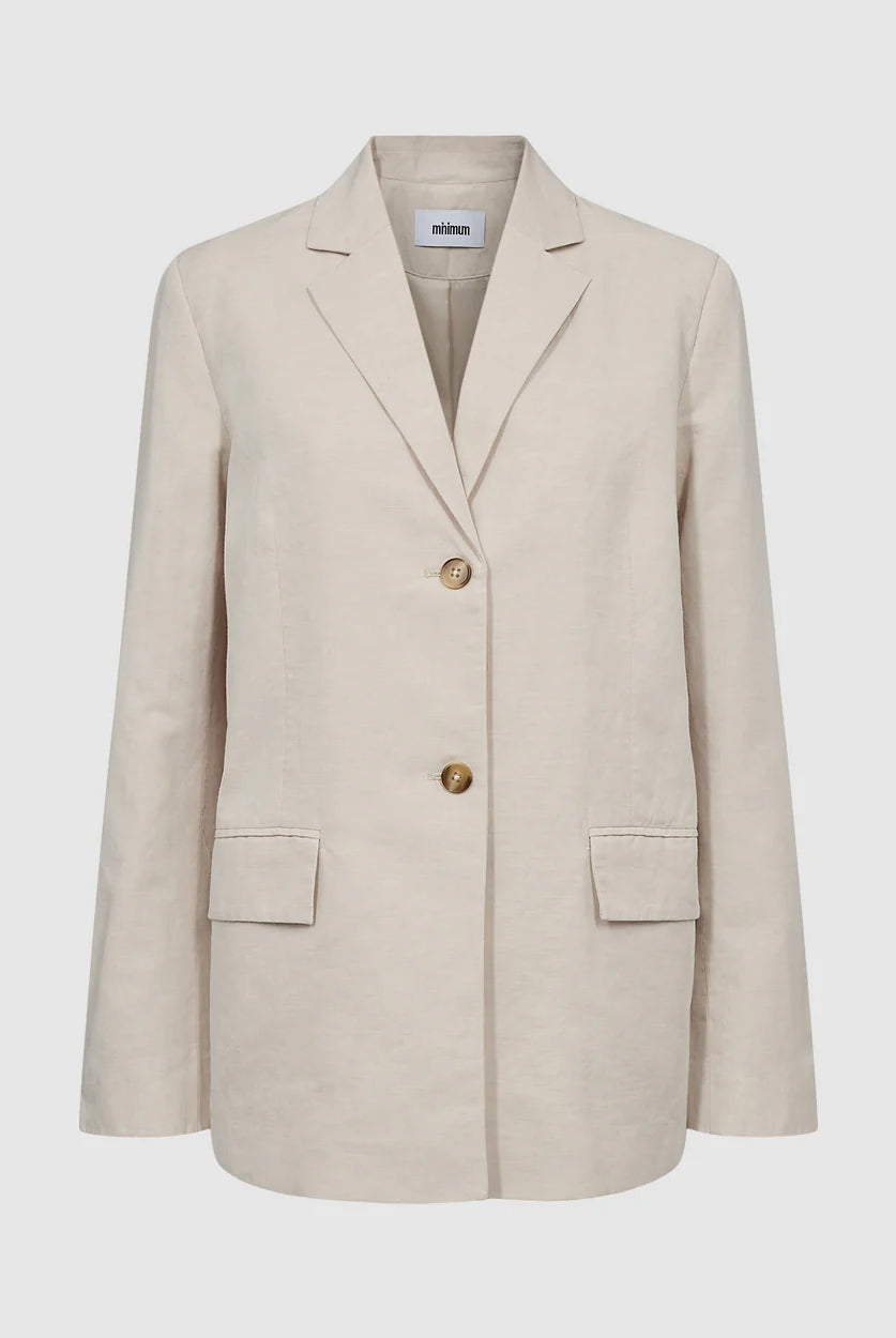 Minimum Brikka 9843 Blazer Coco Milk - hvittrad.no