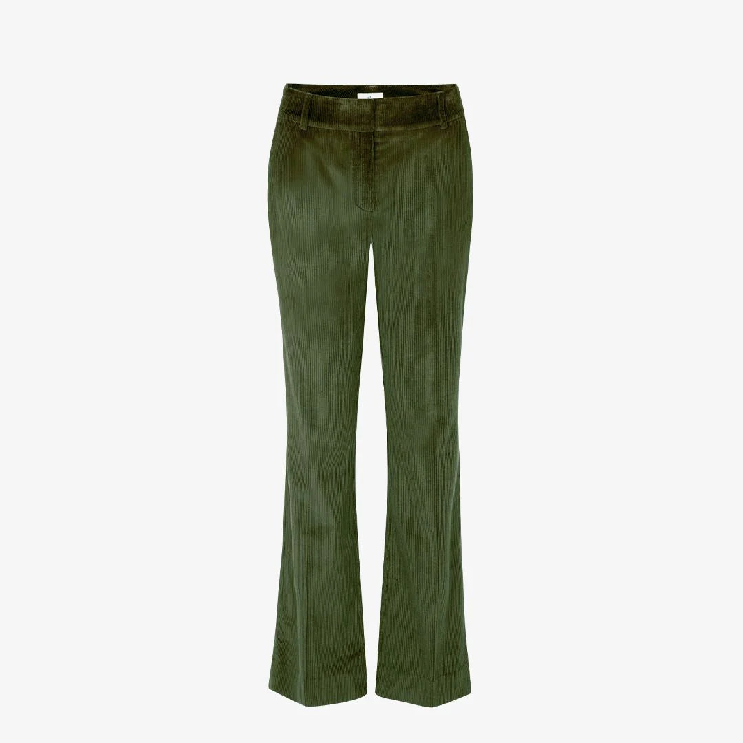 Five Units Clara 837 Dark Green Corduroy - hvittrad.no