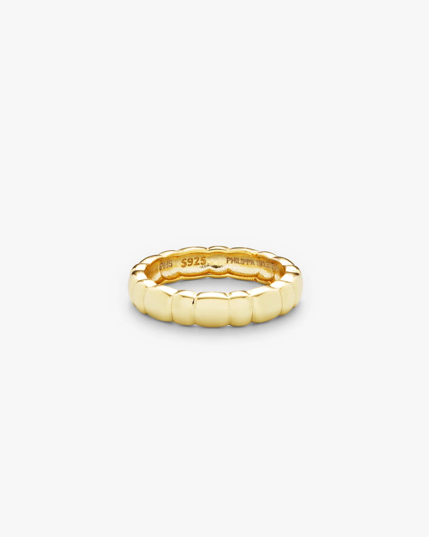 Philippa Studios Cushion Ring Gold - hvittrad.no