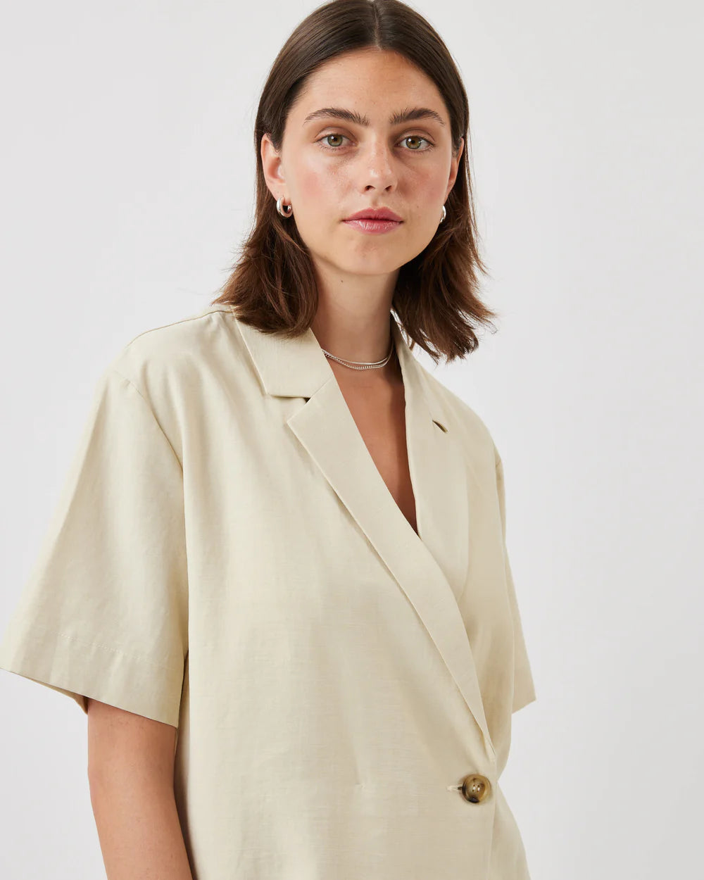 Minimum Essas 3028 Shirt Brown Rice - hvittrad.no