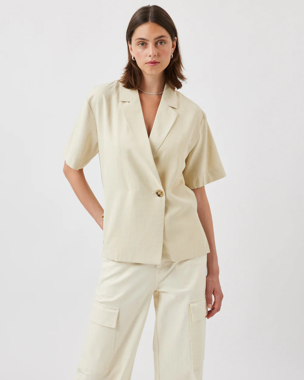 Minimum Essas 3028 Shirt Brown Rice - hvittrad.no