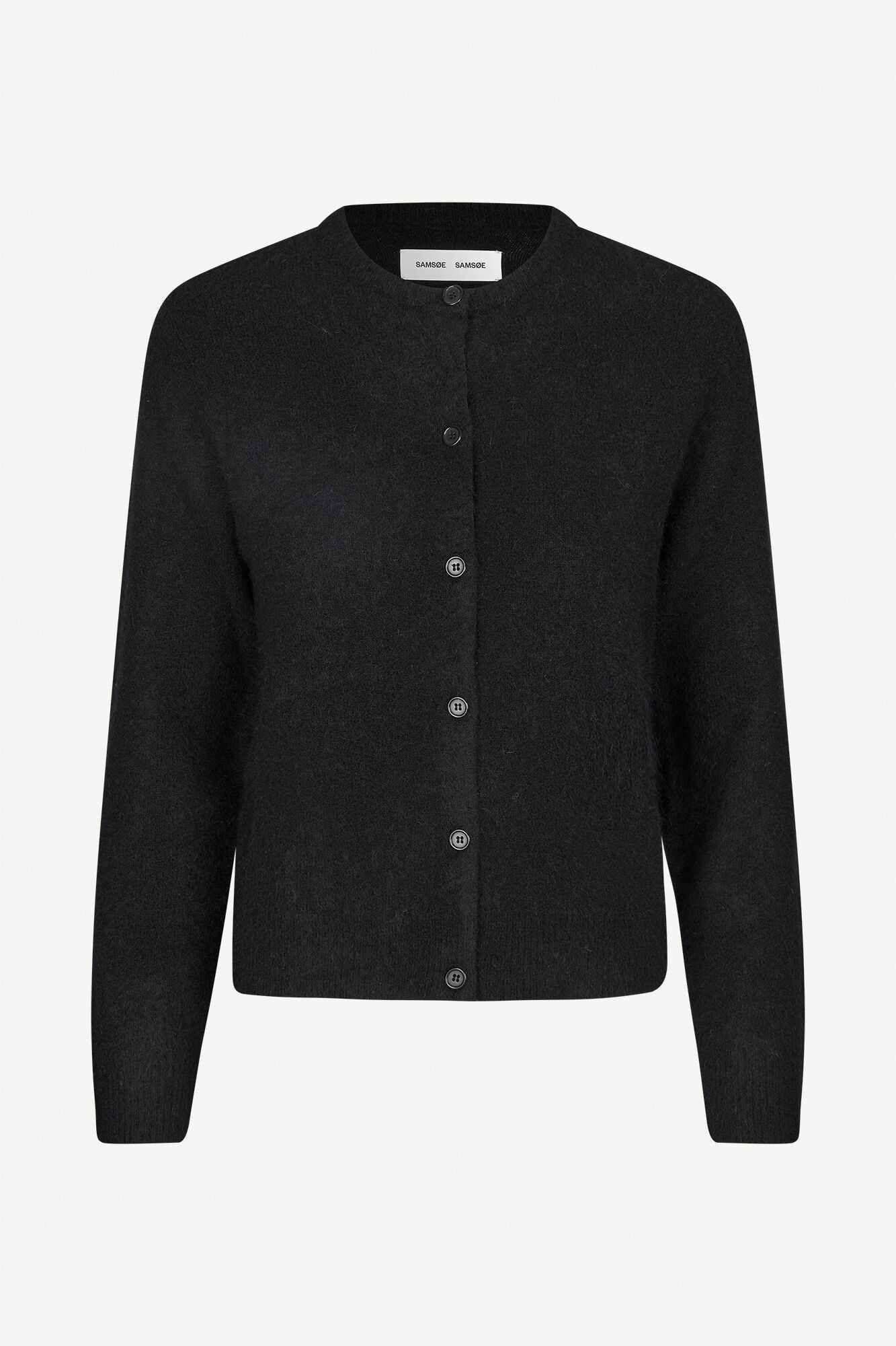 Samsøe Samsøe Nor Short Cardigan 7355 Black - hvittrad.no