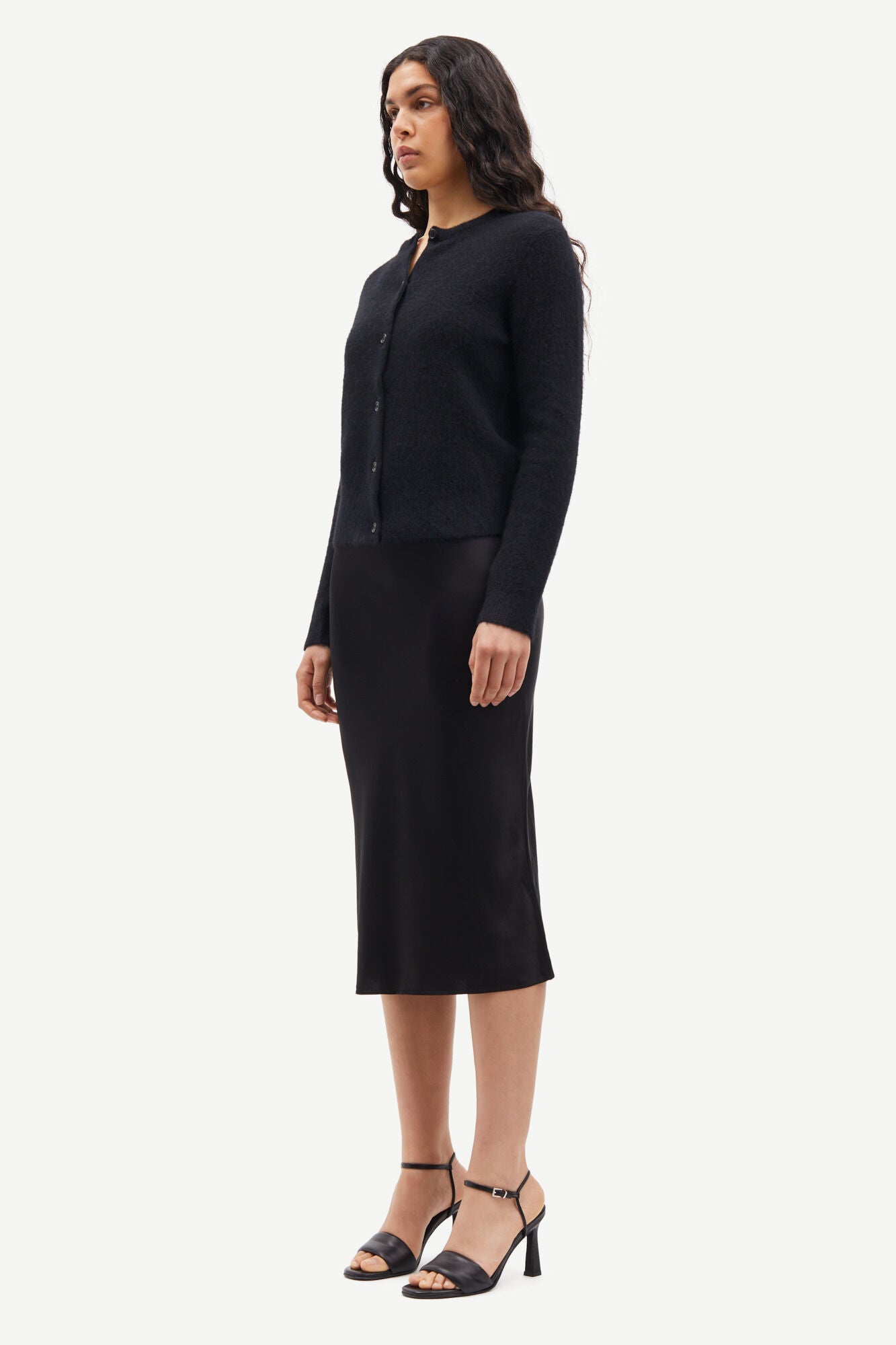 Samsøe Samsøe Nor Short Cardigan 7355 Black - hvittrad.no