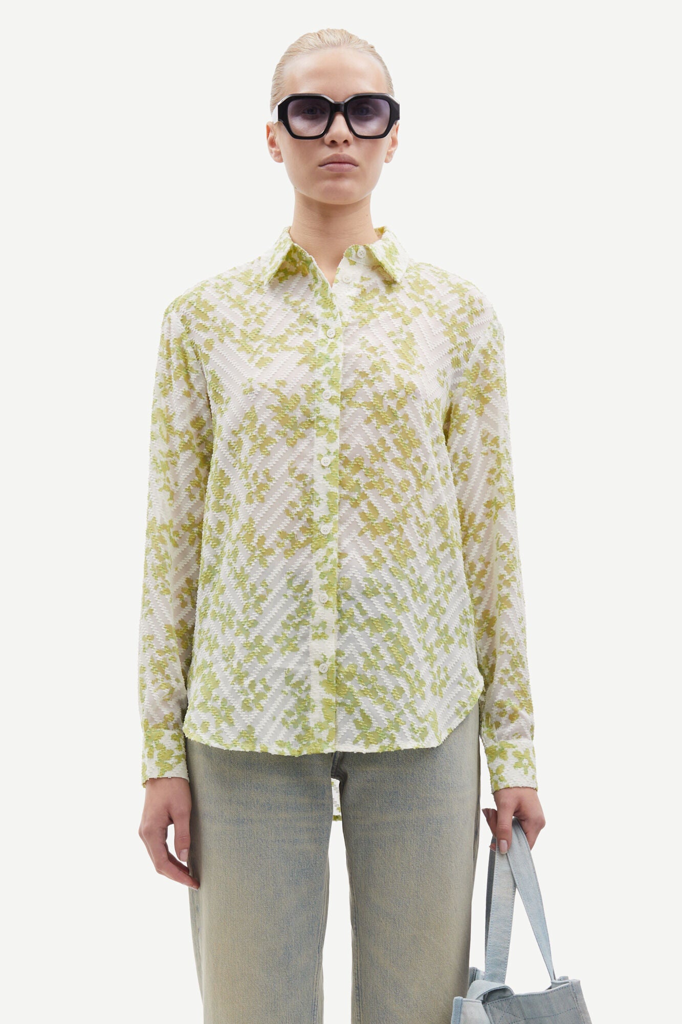 Samsøe Samsøe Samadisoni Shirt 14573 Meadow - hvittrad.no