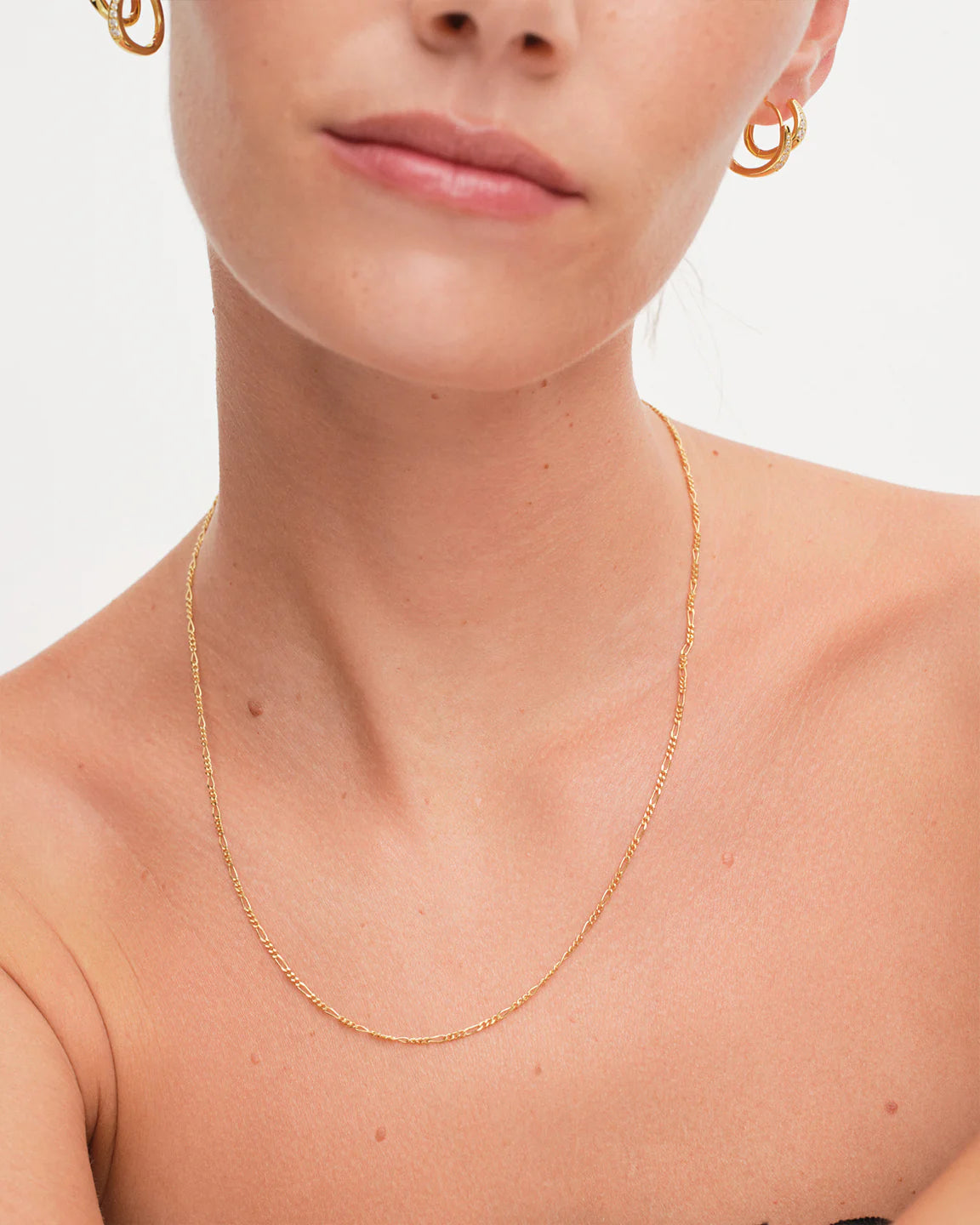 Philippa Studios Figaro Halskjede 50cm Gold - hvittrad.no