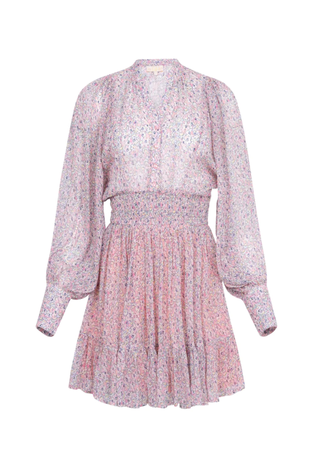 ByTiMo Georgette Mini Dress Vintage Daisies - hvittrad.no