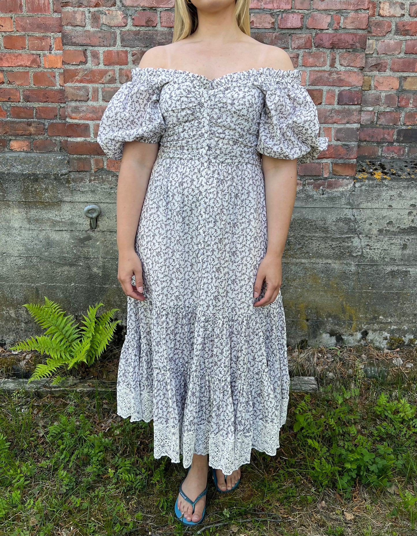 Cotton Slub Button Down Dress Petite Lilac