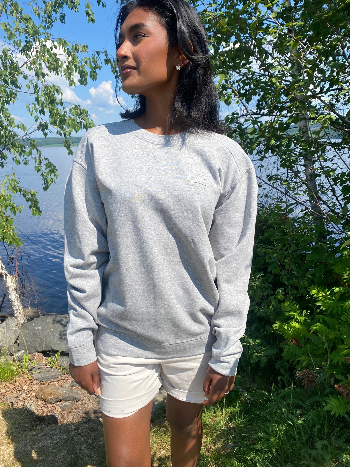 Isoli Drop Shoulder Sweatshirt Paloma Melange