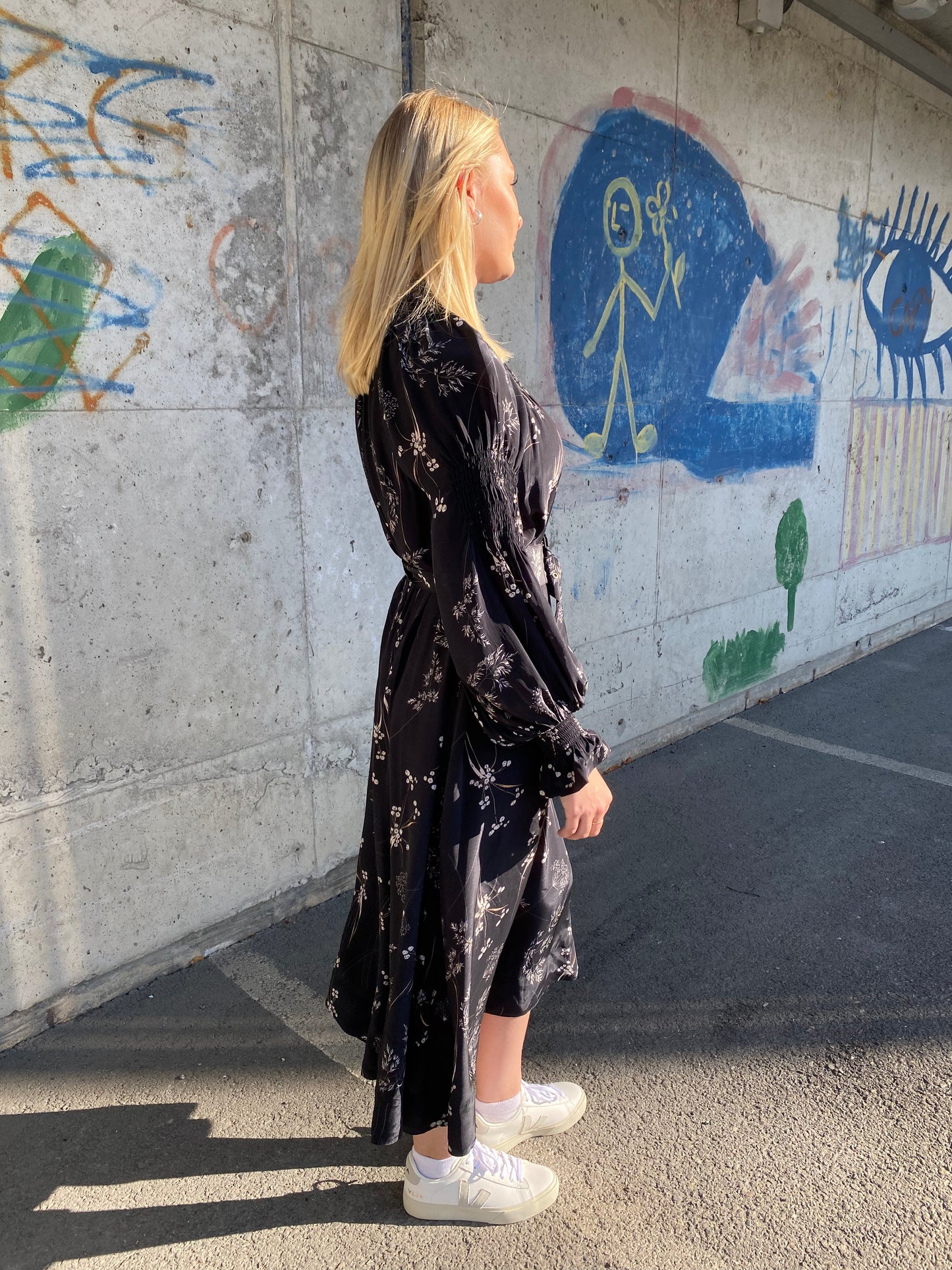 Satin Midi Dress Straws