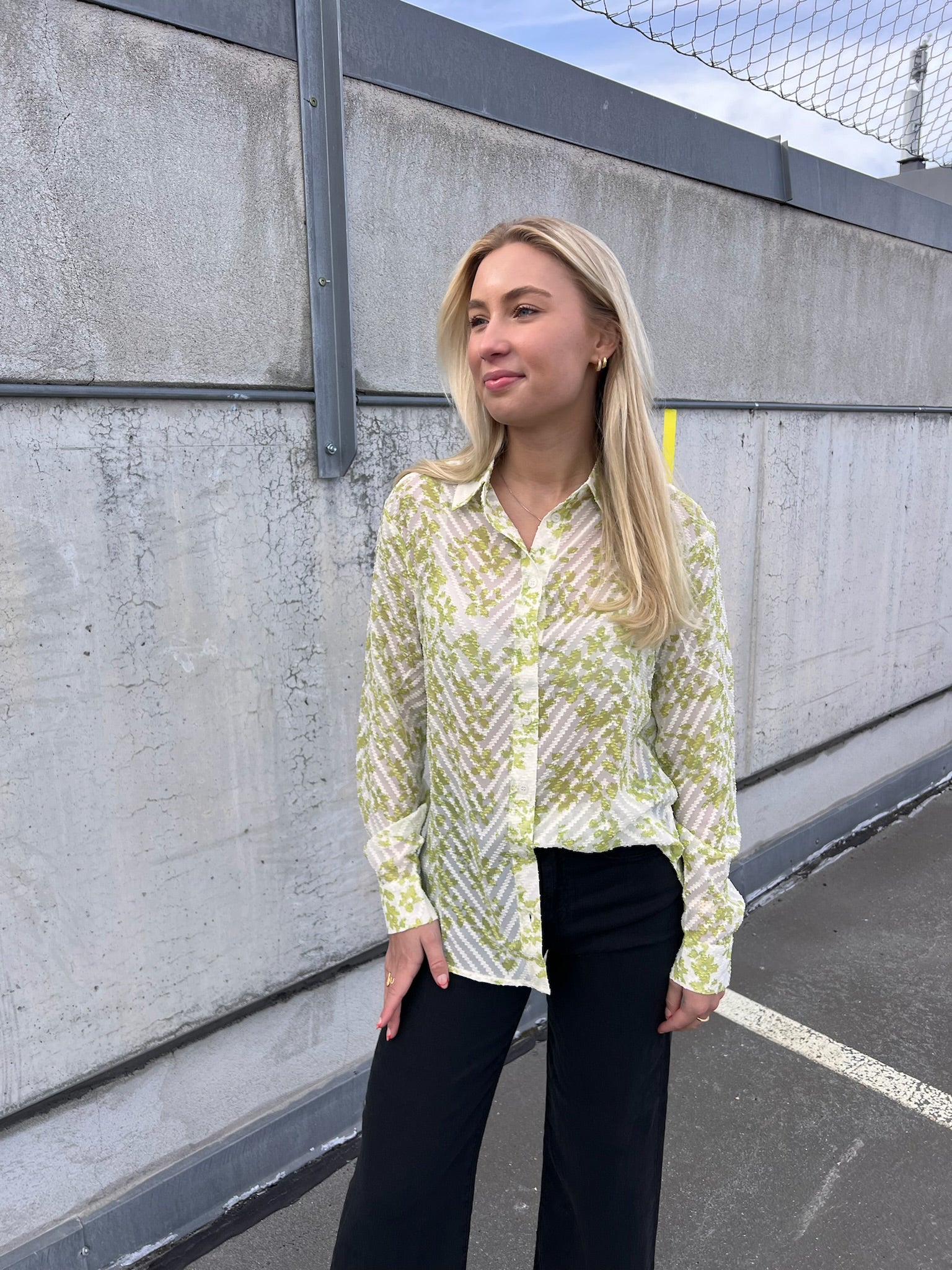 Samsøe Samsøe Samadisoni Shirt 14573 Meadow - hvittrad.no