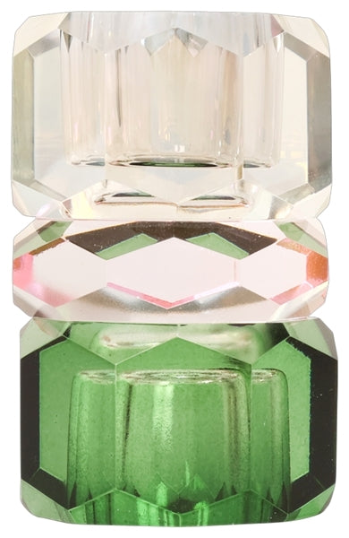 C'est Bon Crystal Holder Rainbow/Pink/Dark Green 7,5x4,5x4,5cm - hvittrad.no