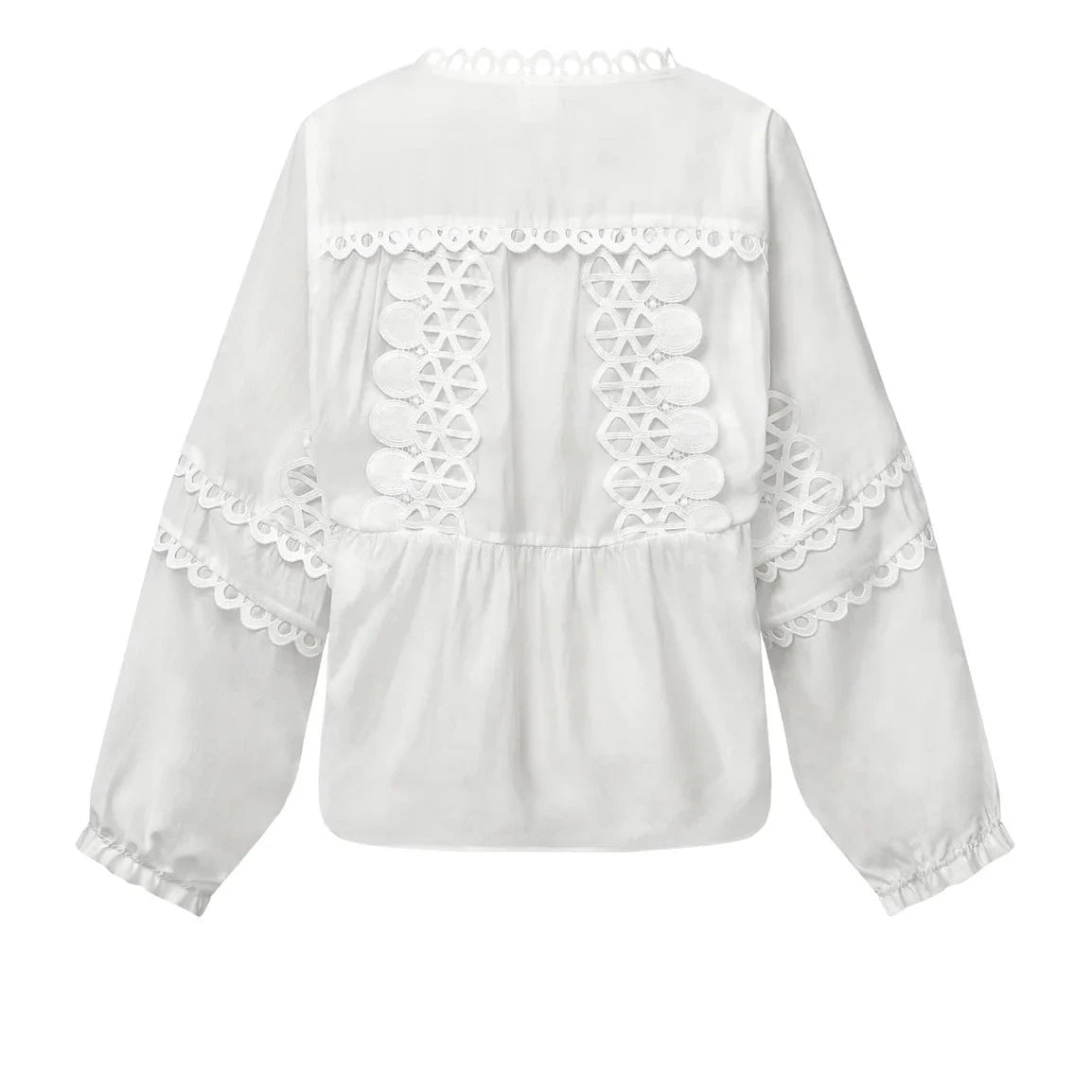 Gossia KaiaGO Lace Blouse Off-White - hvittrad.no