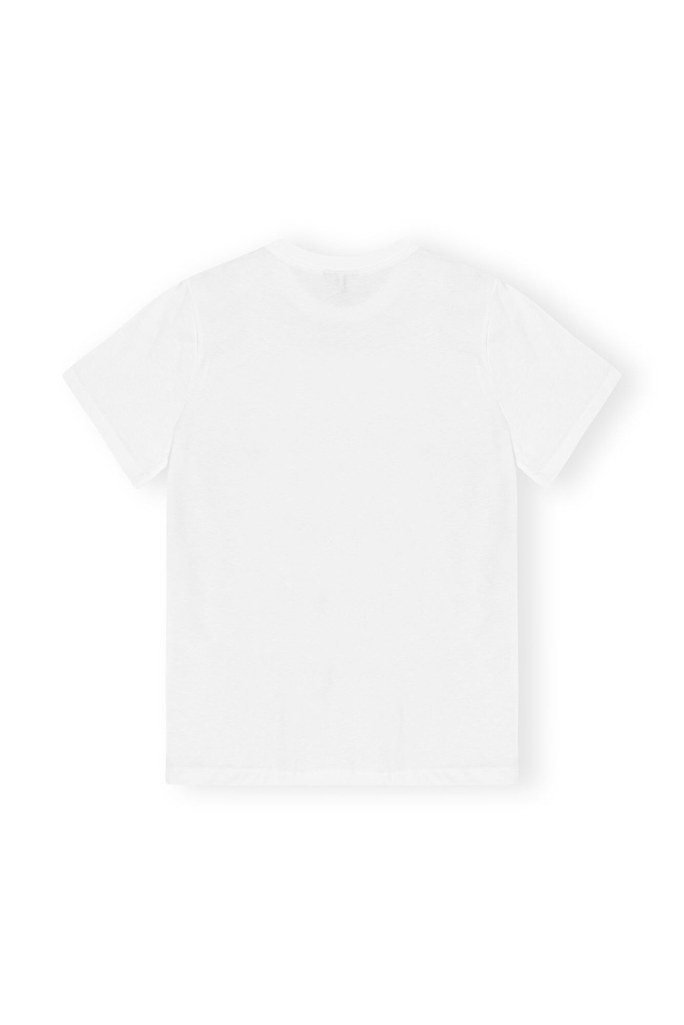 Ganni Basic Jersey Banana Relaxed T-Shirt Bright White - hvittrad.no