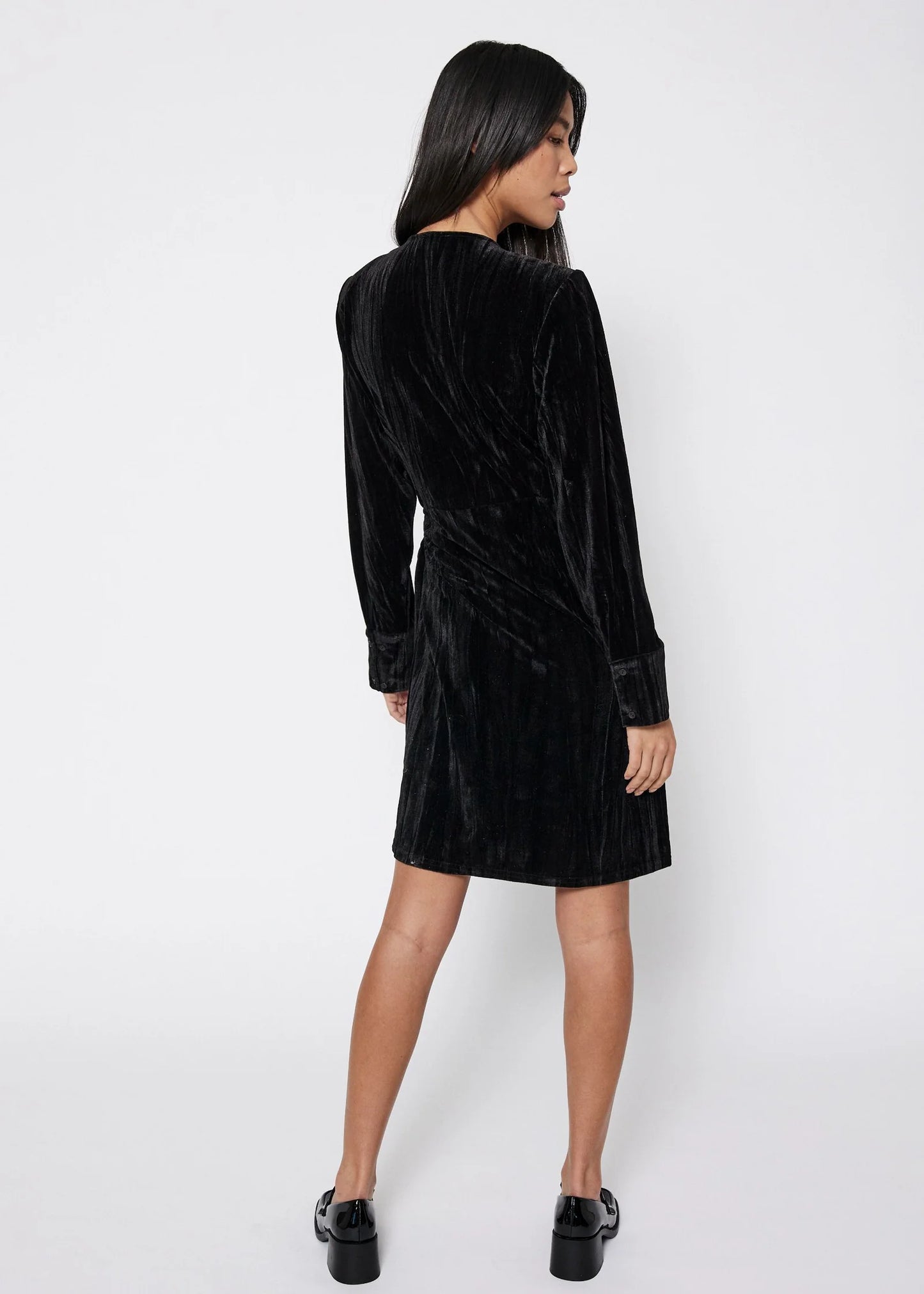 Velvetta Wrap Dress Black