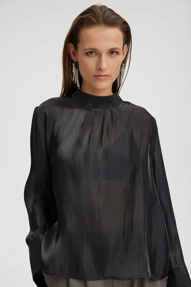 Gestuz YaliaGZ Blouse Black - hvittrad.no