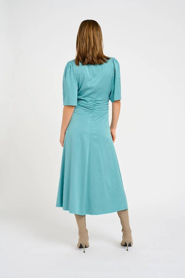 Gestuz BrinaGZ Midi SS Dress Brittany Blue - hvittrad.no