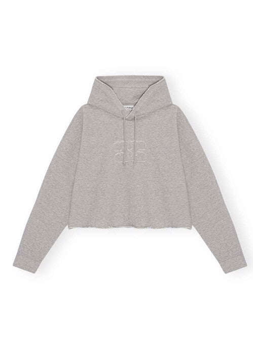 Isoli Cropped Oversized Hoodie Paloma Melange