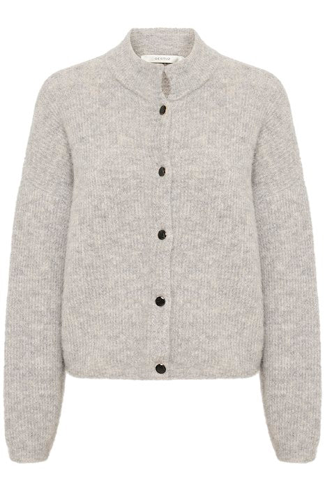 AlphaGZ Short Cardigan Light Grey Melange