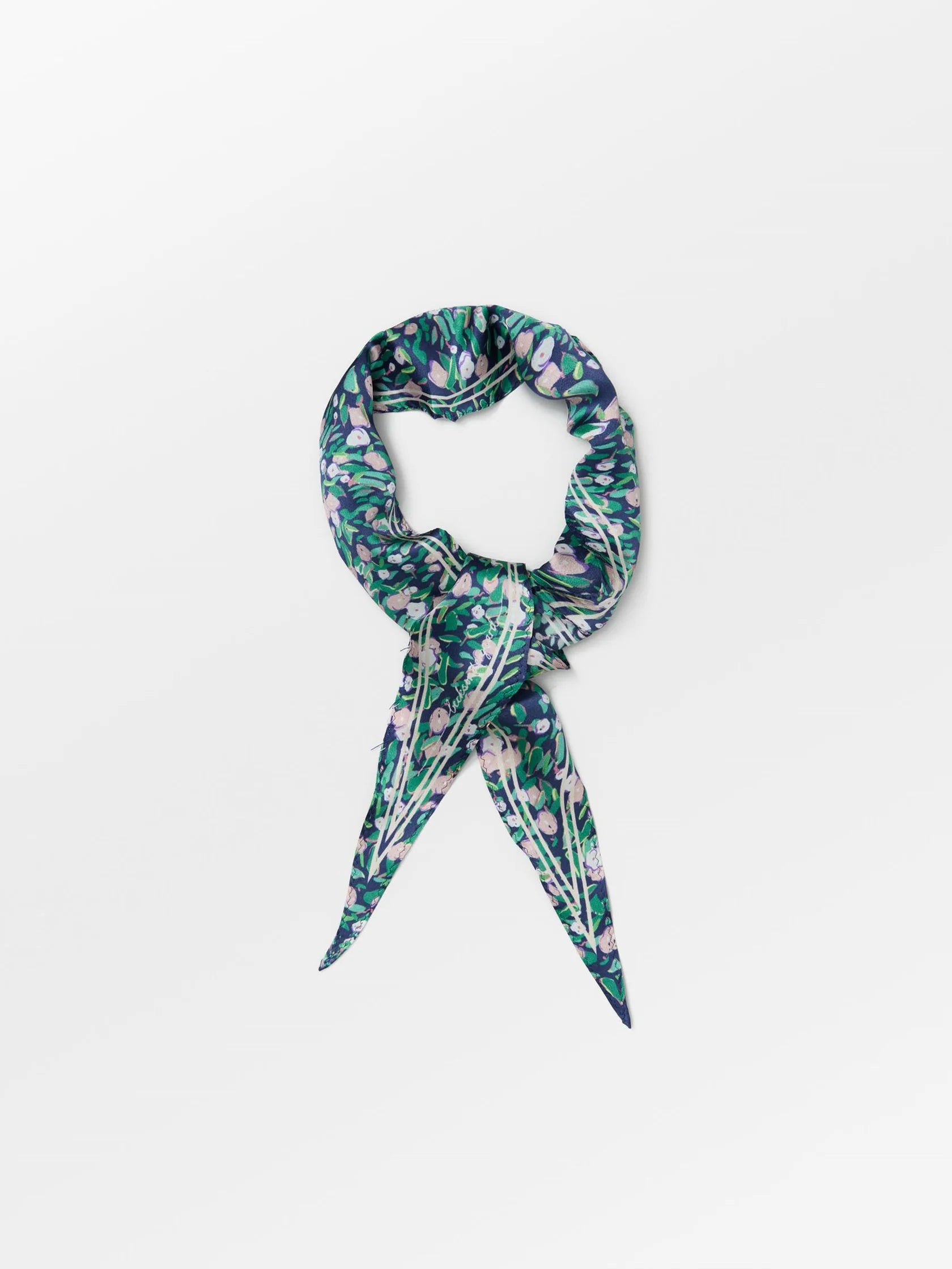 Beck Söndergaard Ditza Diamond Scarf Naval Academy Blue - hvittrad.no